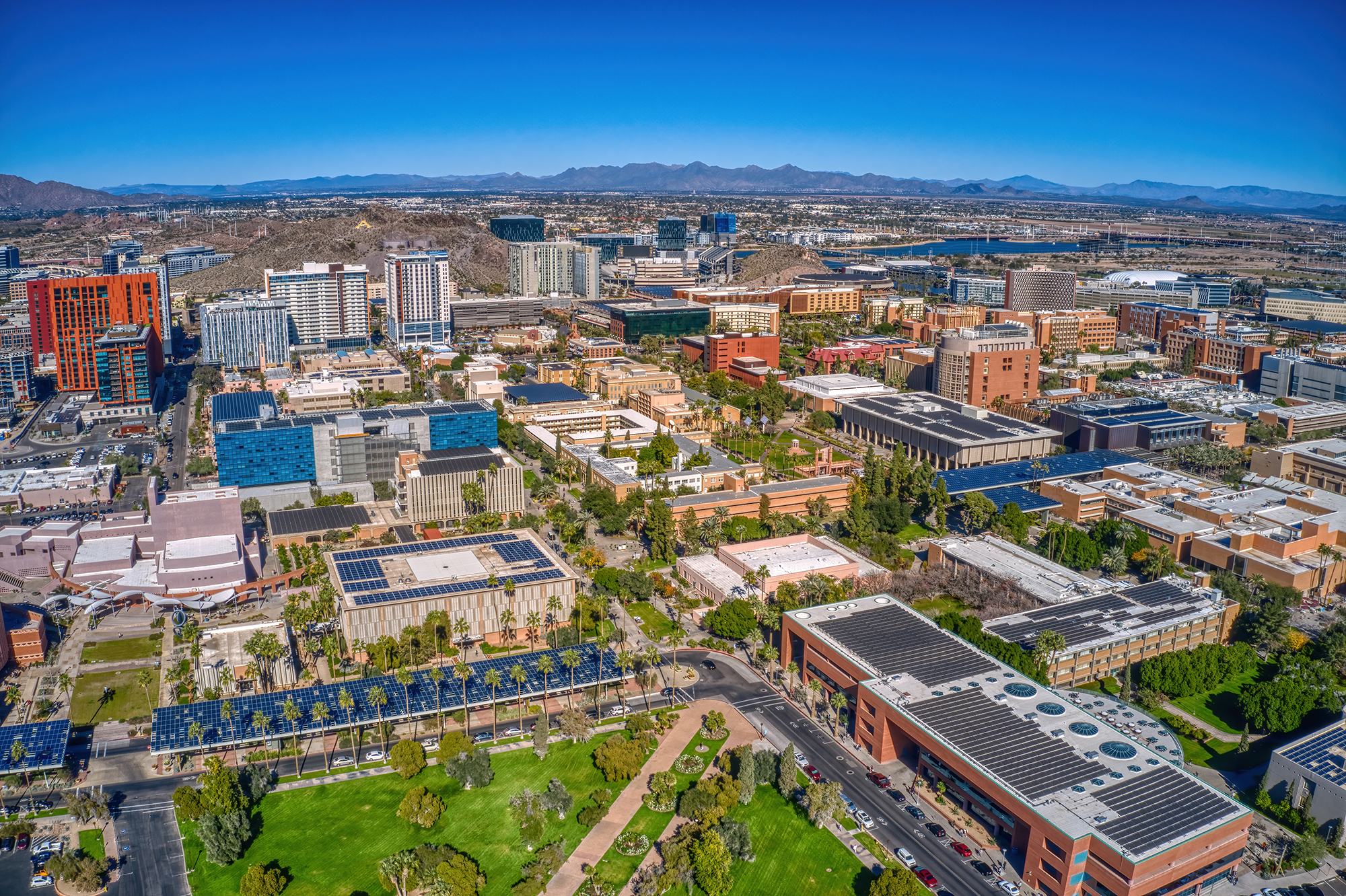 Aerial,View,Of,A,Large,Public,University,In,The,Phoenix